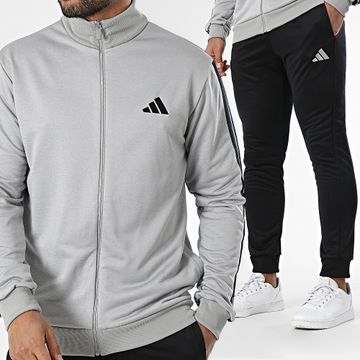 Adidas Performance - Chándal 3 Rayas JI8876 Gris Negro