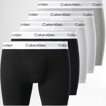 Calvin Klein - Juego de 5 calzoncillos bóxer 4395 Blanco Gris Heather Negro