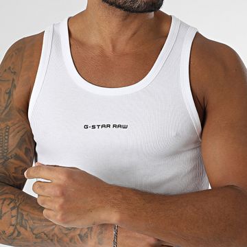 G-Star - Camiseta de tirantes Cool Rib D26444-5268 Blanca