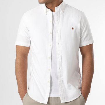 Polo Ralph Lauren - Slim Oxford Camisa Manga Corta Blanca