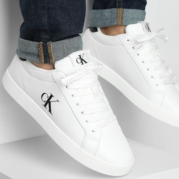 Calvin Klein - Baskets 3 Cupsole 1213 Blanco Brillante CK Negro