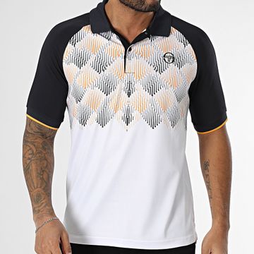 Sergio Tacchini - Polo manga corta Punte 40937 Negro Blanco Naranja