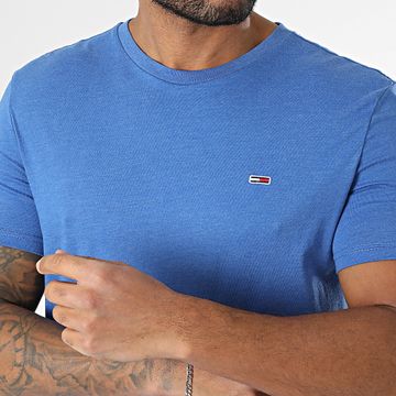 Tommy Jeans - Slim Tee Shirt Jaspe 0363 Azul Real Calentado