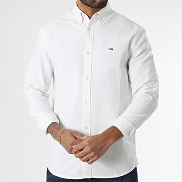 Tommy Jeans - Camisa Oxford Manga Larga 1298 Beige Claro