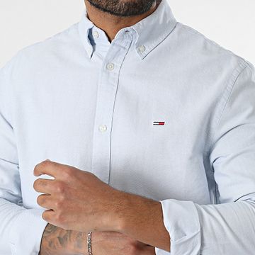 Tommy Jeans - Camisa Oxford Manga Larga 1298 Light Blue Heather