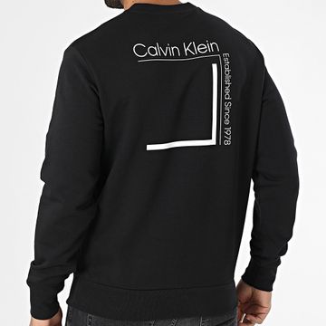 Calvin Klein - Linear Box Logo Sudadera cuello redondo 4259 Negro