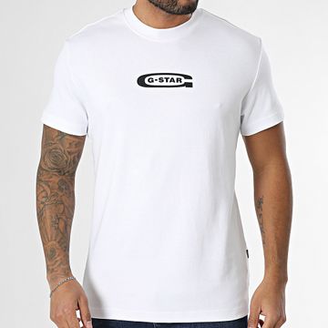 G-Star - Camiseta Old Skool Logo D25967-C812 Blanca