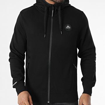 Helvetica - Borgia Sudadera con capucha y cremallera Negro