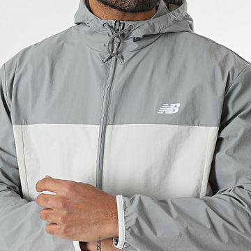 New Balance - Cazadora con capucha MJ41506 Gris