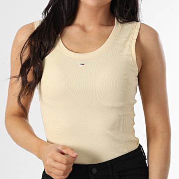 Tommy Jeans - Camiseta de tirantes para mujer Essential 0673 Light Yellow