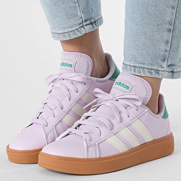Adidas Performance - Grand Court Base 2.0 Zapatillas Mujer JH8617 Ice Lavender Off White Court Green