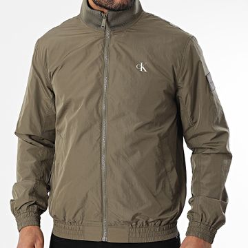 Calvin Klein - 7373 Chaqueta con cremallera verde caqui