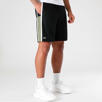 Lacoste - Diamond Jogging Shorts Logo Cocodrilo Bordado Negro Verde Caqui