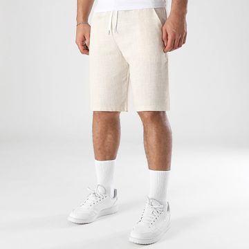LBO - Pantalones cortos chinos de lino 1840 Beige