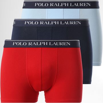 Polo Ralph Lauren - Lote de 3 bóxers rojo celeste azul marino