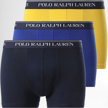 Polo Ralph Lauren - Lote de 3 calzoncillos bóxer amarillo azul marino