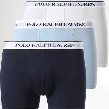 Polo Ralph Lauren - Juego De 3 Boxers Azul Marino Blanco Claro