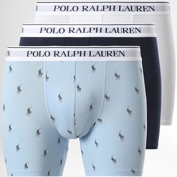 Polo Ralph Lauren - Juego De 3 Boxers Azul Marino Blanco Claro