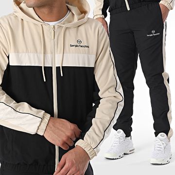 Sergio Tacchini - Chándal Alata 41054 41053 Negro Beige Blanco