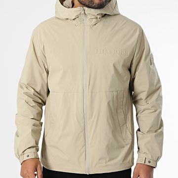 Tommy Hilfiger - Chaqueta con cremallera y capucha de marca 8905 Beige