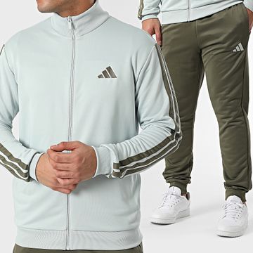 Adidas Performance - Chándal 3 Rayas JI8874 Verde Claro Verde Caqui