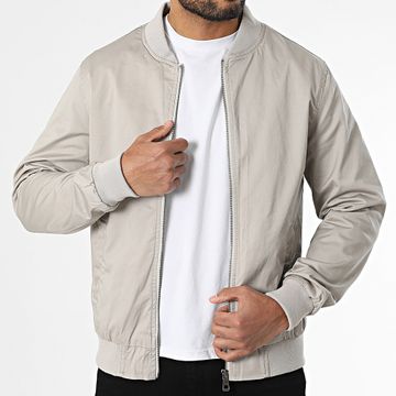 Kymaxx - Chaqueta gris con cremallera