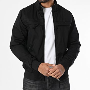 Kymaxx - Chaqueta negra con cremallera