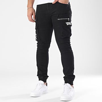 MTX - Pantalones vaqueros negros Slim Jeans Cargo
