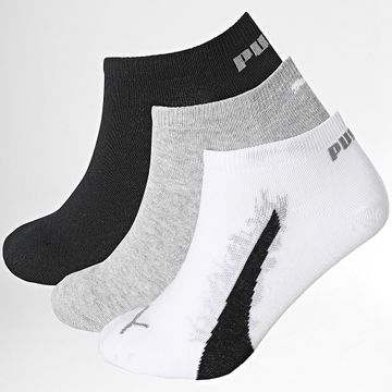 Puma - Lote de 3 pares de calcetines 701231275 Blanco Gris Brezo Negro