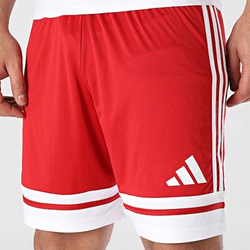 Adidas Performance - Pantalón Corto Squa 25 JE7745 Rojo Blanco