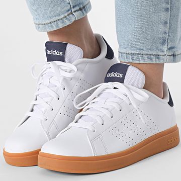 Adidas Performance - Zapatillas Mujer Advantage Base 2.0 J JI4190 Calzado Blanco Sombra Azul Marino Goma
