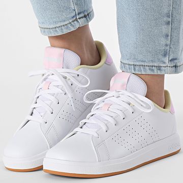 Adidas Performance - Baskets Femme Advantage Base 2.0 J JI4191 Calzado Blanco Bliss Lila Rosa Claro