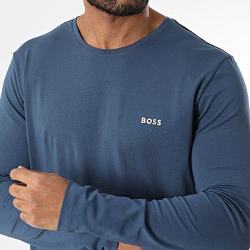 BOSS - Camiseta de manga larga Mix And Match 50515389 Azul oscuro