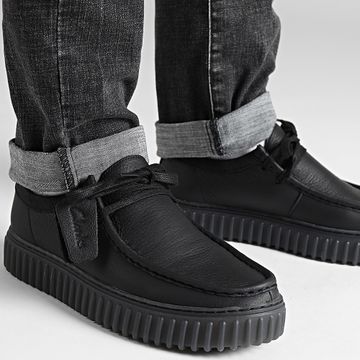 Clarks - Zapatos Torhill Lo Piel Negra