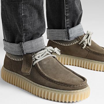 Clarks - Zapatos Torhill Lo Dark Olive Combi