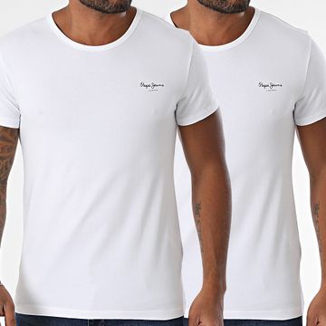 Pepe Jeans - Lote de 2 camisetas PMU10976 Blanco