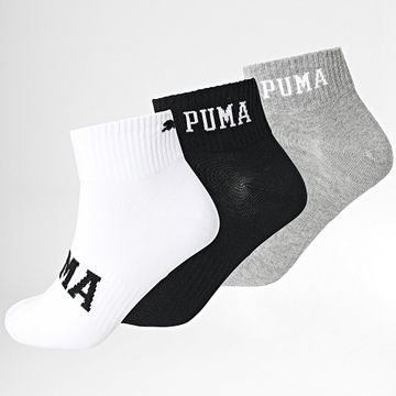 Puma - Lote de 3 pares de calcetines 701231486 Blanco Gris Brezo Negro