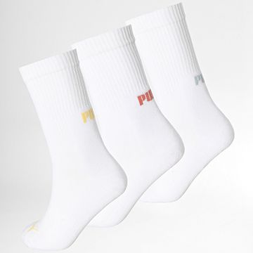 Puma - Lote de 3 pares de calcetines 701222067 Blanco