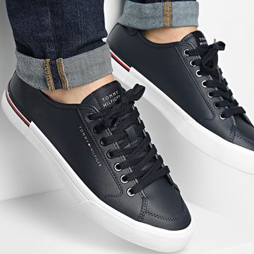 Tommy Hilfiger - Core Corporate Vulc Piel 5399 Zapatillas Desert Sky