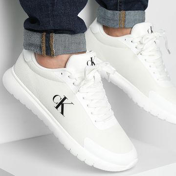Calvin Klein - Baskets 3 Eva Runner Mesh 1264 Triple Blanco Brillante