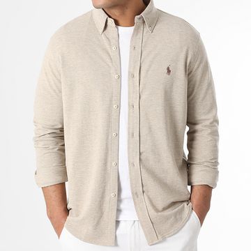 Polo Ralph Lauren - Camisa de manga larga Oxford Chiné beige
