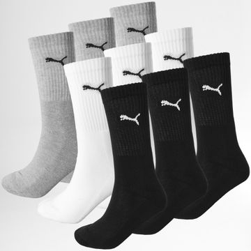Puma - 9 Pares De Calcetines 701219013 Blanco Gris Heather Negro