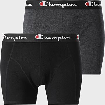 Champion - Juego de 2 calzoncillos bóxer U20001 Azul marino Heather Negro