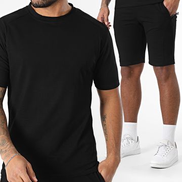 Classic Series - Conjunto de camiseta negra y pantalón corto de jogging