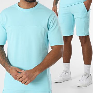 Classic Series - Conjunto de camiseta y pantalón corto azul claro