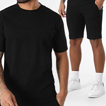 Classic Series - Conjunto de camiseta negra y pantalón corto de jogging
