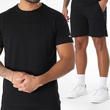 Classic Series - Conjunto de camiseta negra y pantalón corto de jogging