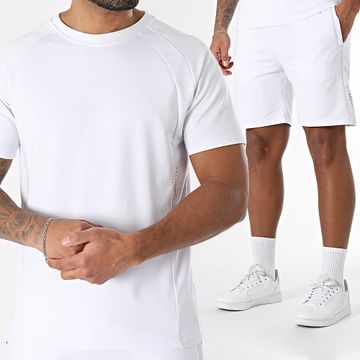 Classic Series - Conjunto de camiseta blanca y pantalón corto de jogging