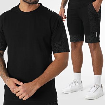 Classic Series - Conjunto de camiseta negra y pantalón corto de jogging