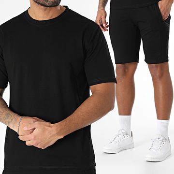 Classic Series - Conjunto de camiseta negra y pantalón corto de jogging